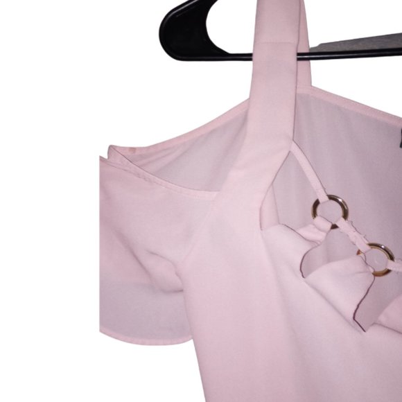 Bold Elements Cut To Curve Blouse Size Small Pink - Picture 2 of 4